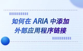 如何在 ARIA 中添加外部应用程序链接